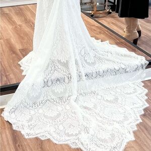 Elegant White Lace Gown